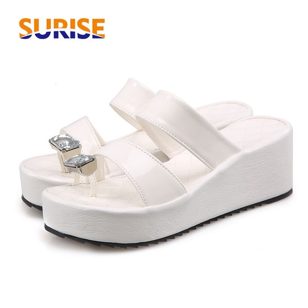 summer women platform flip flops sandals 6cm high wedge heel patent leather black outdoor beach crystal flat thong lady slippers
summer women platform flip flops sandals 6cm high wedge heel patent leather black outdoor beach crystal flat thong lady slippers