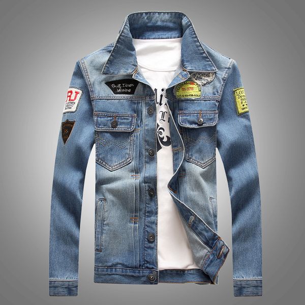 2018 men denim jacket casual slim jean jacket coat outdoors fashion autumn long sleeve masculino outwear patchwork m-4xl, Black;brown
2018 men denim jacket casual slim jean jacket coat outdoors fashion autumn long sleeve masculino outwear patchwork m-4xl, Black;brown