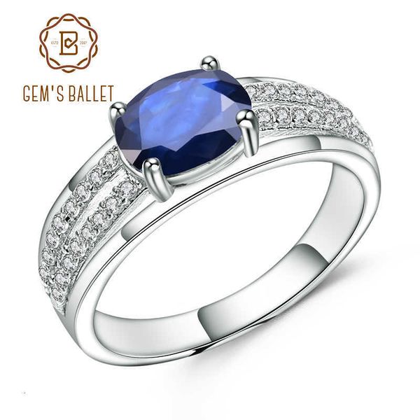 gem's ballet 1.66ct oval natural blue sapphire gemstone ring 925 sterling silver wedding band rings for women fine jewelry cj191205, Slivery;golden
gem's ballet 1.66ct oval natural blue sapphire gemstone ring 925 sterling silver wedding band rings for women fine jewelry cj191205, Slivery;golden