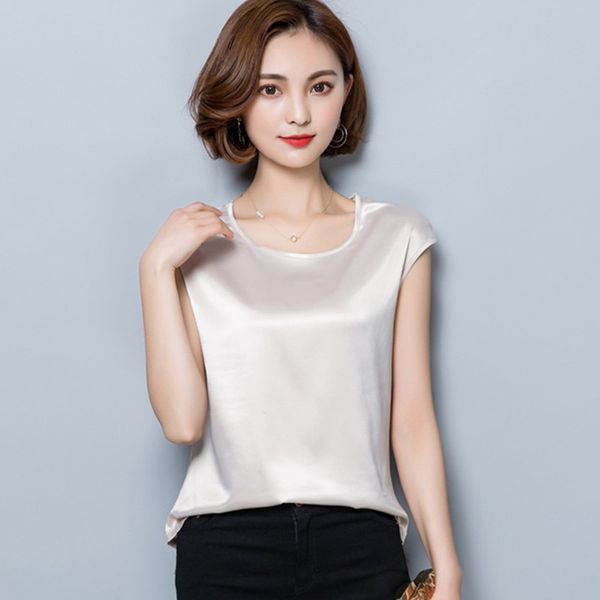 women blouses casual silk blouse summer loose basic satin shirt work wear blusas feminina shirts plus size xxxl/4xl, White
women blouses casual silk blouse summer loose basic satin shirt work wear blusas feminina shirts plus size xxxl/4xl, White