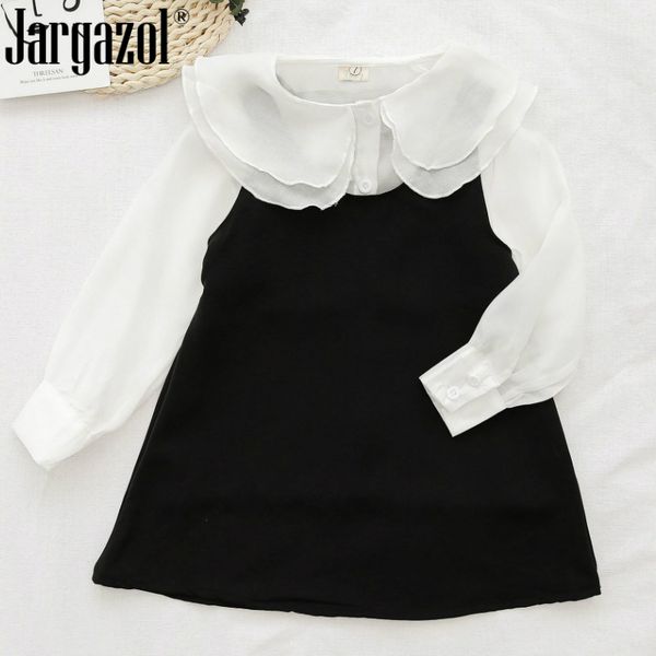 kid girls clothes set long sleeve white blouse shirt black overall dress fashion children clothing baby girl dress drop shipping
kid girls clothes set long sleeve white blouse shirt black overall dress fashion children clothing baby girl dress drop shipping