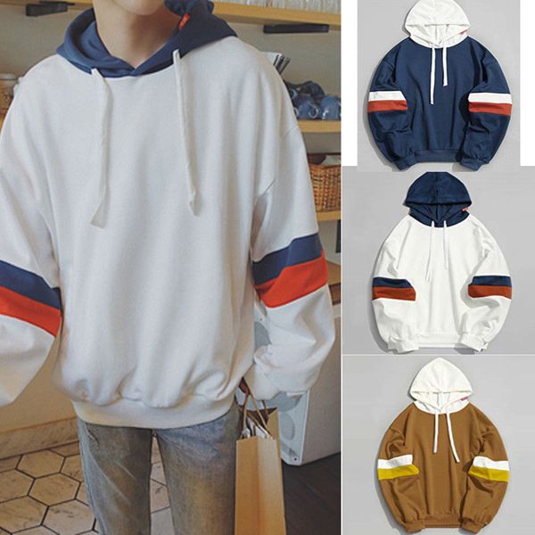 2019 new style fashion men long sleeve hoodie casual with hat bodybuilding hoodie patchwork with pocket, Black
2019 new style fashion men long sleeve hoodie casual with hat bodybuilding hoodie patchwork with pocket, Black