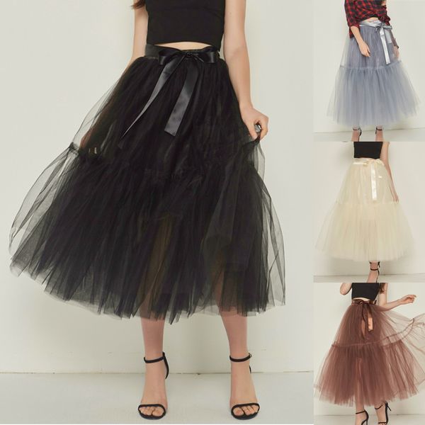 2019 women's summer skirt fashion solid mesh tulle tutu casual ladies skirt bridesmaid princess bubble splice women soft, Black
2019 women's summer skirt fashion solid mesh tulle tutu casual ladies skirt bridesmaid princess bubble splice women soft, Black
