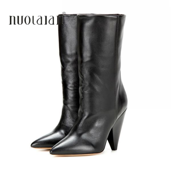 2018 women boots high heels mid-calf boots for women fur warm ladies snow winter and autumn woman shoes plus size 4-11, Black
2018 women boots high heels mid-calf boots for women fur warm ladies snow winter and autumn woman shoes plus size 4-11, Black