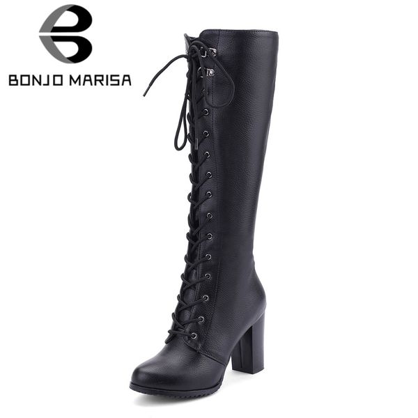 bonjomarisa women cool knee boots square high heel shoes woman party wedding footwear platform lace up zipper motorcycle boots, Black
bonjomarisa women cool knee boots square high heel shoes woman party wedding footwear platform lace up zipper motorcycle boots, Black