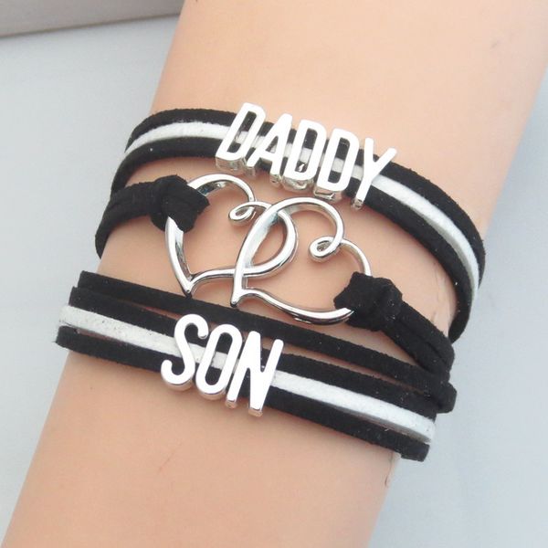 fashion infinity love letters daddy love son bracelets charm handmade leather bracelets son gifts, Golden;silver
fashion infinity love letters daddy love son bracelets charm handmade leather bracelets son gifts, Golden;silver