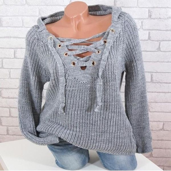 shujin women v neck knitted lace -up sweater bandage cross ties pullover loose casual long knitwear jumper sweter mujer, White;black
shujin women v neck knitted lace -up sweater bandage cross ties pullover loose casual long knitwear jumper sweter mujer, White;black