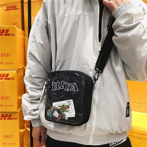 transparent messenger bag men's personality couple sports shoulder pack tide brand fashion trend super fire harajuku
transparent messenger bag men's personality couple sports shoulder pack tide brand fashion trend super fire harajuku
