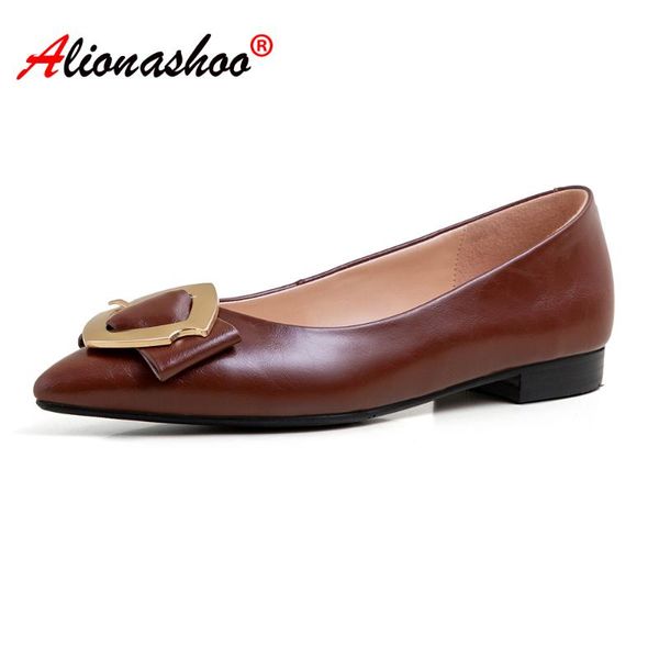 women genuine leather flat shoes pointed toe metal decoration loafers women slip-on casual shoes ladies vintage white size 34-39, Black
women genuine leather flat shoes pointed toe metal decoration loafers women slip-on casual shoes ladies vintage white size 34-39, Black