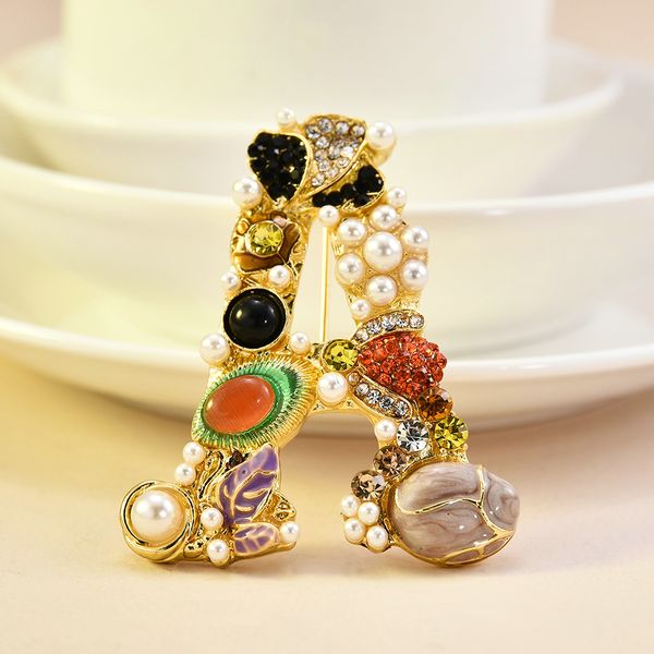 2019 new fashion pearl crystal letter brooch pin colorful women wedding bride jewelry gift women accessories christmas brooch, Gray
2019 new fashion pearl crystal letter brooch pin colorful women wedding bride jewelry gift women accessories christmas brooch, Gray