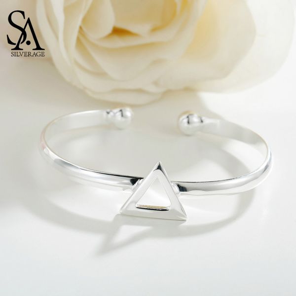 sa silverage 925 sterling silver triangle bracelets & bangles for women cuff bangle bracelet fine jewelry, Golden;silver
sa silverage 925 sterling silver triangle bracelets & bangles for women cuff bangle bracelet fine jewelry, Golden;silver