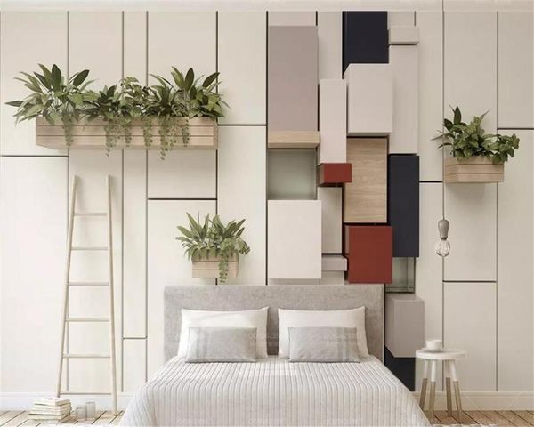 custom wallpaper papel de parede 3d murals fashion geometric cube mosaic fresh green plant potted bedroom background wall paper
custom wallpaper papel de parede 3d murals fashion geometric cube mosaic fresh green plant potted bedroom background wall paper