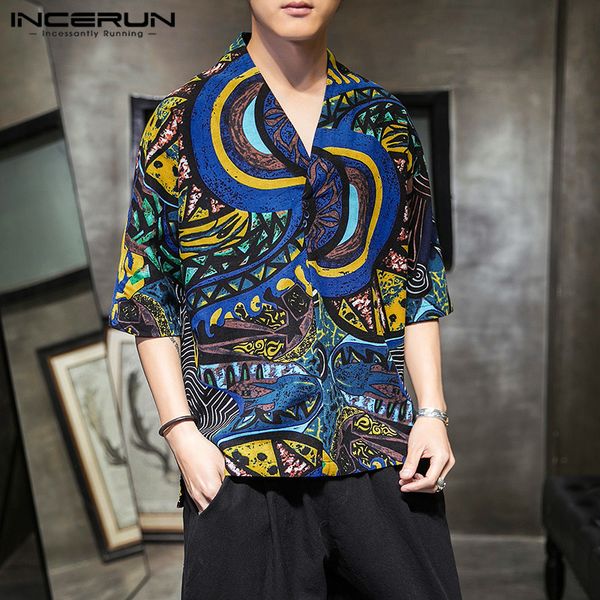 men's casual shirts mens ethnic man loose retro printed short sleeve shirt chinese style v neck cotton summer beach holiday blouse ince, White;black
men's casual shirts mens ethnic man loose retro printed short sleeve shirt chinese style v neck cotton summer beach holiday blouse ince, White;black