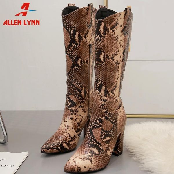 allen brand new ladies casual party shoes woman fashion snake prints mid calf boots women high chunky heels boots, Black
allen brand new ladies casual party shoes woman fashion snake prints mid calf boots women high chunky heels boots, Black