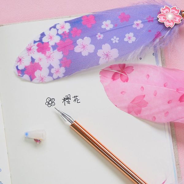 korean korean style fresh and lovely cherry blossom feather gel pen colorful for girls metal decorative pen creative stationery
korean korean style fresh and lovely cherry blossom feather gel pen colorful for girls metal decorative pen creative stationery