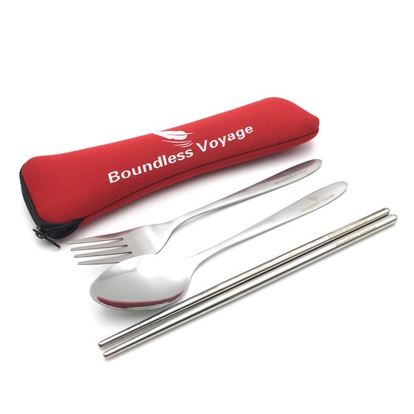 boundless voyage 3 piece stainless steel tableware travel camping cutlery fork spoon chopsticks set with neoprene case bv1005
boundless voyage 3 piece stainless steel tableware travel camping cutlery fork spoon chopsticks set with neoprene case bv1005