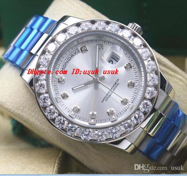 luxury watches mens 18kt white gold stainless steel bracelet bigger diamond automatic fashion brand men's watch wristwatch, Slivery;brown
luxury watches mens 18kt white gold stainless steel bracelet bigger diamond automatic fashion brand men's watch wristwatch, Slivery;brown