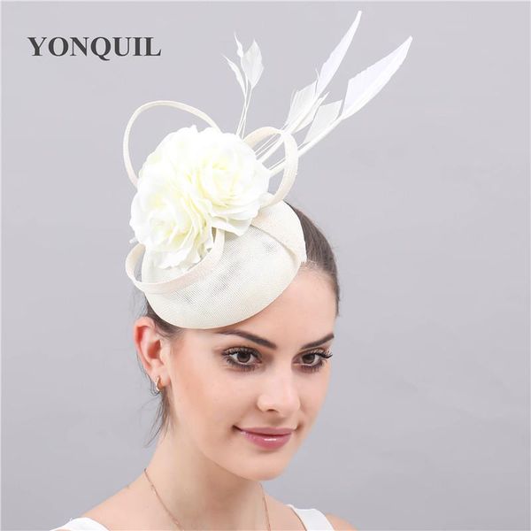 свадьба свадебные шляпы и fascinators / головной убор / party hat / элегантная невеста головной убор с пером и имитация sinamay вводная cap, White
свадьба свадебные шляпы и fascinators / головной убор / party hat / элегантная невеста головной убор с пером и имитация sinamay вводная cap, White