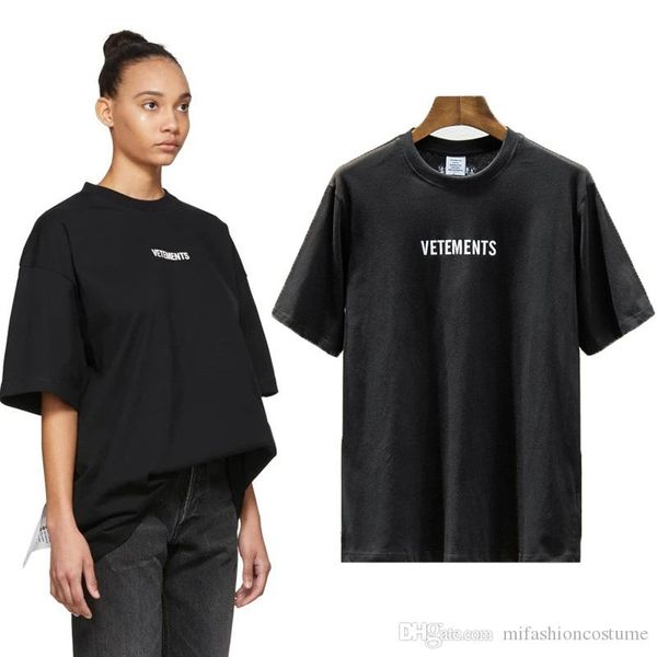 2019 summer luxury vetements small logo unique tshirt fashion men women side big washing label t shirt casual cotton tee top, White
2019 summer luxury vetements small logo unique tshirt fashion men women side big washing label t shirt casual cotton tee top, White