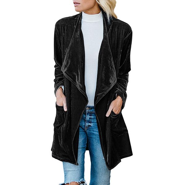 elegant women's coat fashion casual loose ladies work office solid color lapel pleuche mid-length jacket brand new coats, Black;brown
elegant women's coat fashion casual loose ladies work office solid color lapel pleuche mid-length jacket brand new coats, Black;brown