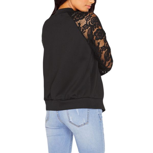 wholesale-women jacket autumn zipper solid color lace stitching cardigan long sleeve casual warm loose coat jackets, Black;red
wholesale-women jacket autumn zipper solid color lace stitching cardigan long sleeve casual warm loose coat jackets, Black;red