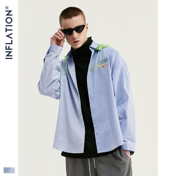 inflation design loose-fit stripe shirt for men in blue relaxed multi stripe men hooded shirt streetwear style 92131w, White;black
inflation design loose-fit stripe shirt for men in blue relaxed multi stripe men hooded shirt streetwear style 92131w, White;black