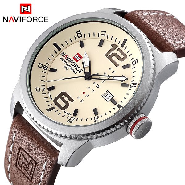 naviforce date quartz watch men casual sports leather wristwatch waterproof relogio masculino dropshipping, Slivery;brown
naviforce date quartz watch men casual sports leather wristwatch waterproof relogio masculino dropshipping, Slivery;brown