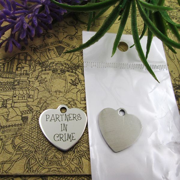 40pcs--"partners in crime"stainless steel charms more style for choosing diy charms pendants for necklace, Bronze;silver
40pcs--"partners in crime"stainless steel charms more style for choosing diy charms pendants for necklace, Bronze;silver