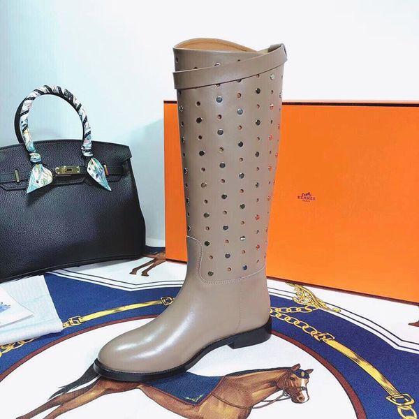 2019 european station high boots women's knees autumn lonboots hollow hole thin section sheepskin thick with sleeve boots tide size 35, Black
2019 european station high boots women's knees autumn lonboots hollow hole thin section sheepskin thick with sleeve boots tide size 35, Black