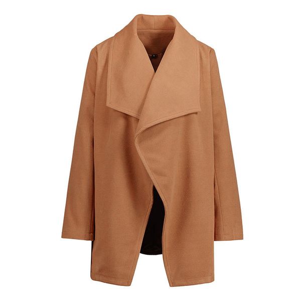 women's coats ladies jackets long sleeve solid color autumn winter woolen pocket middle length fashion lapel cardigan coats, Black;brown
women's coats ladies jackets long sleeve solid color autumn winter woolen pocket middle length fashion lapel cardigan coats, Black;brown