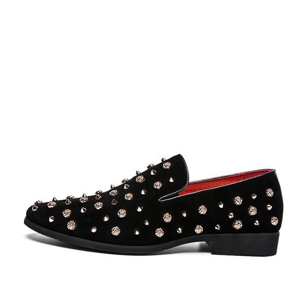 men's rivet flats dance shoes genuine men's leather loafers shoes moccasins dress shoes men's casual footwear, Black
men's rivet flats dance shoes genuine men's leather loafers shoes moccasins dress shoes men's casual footwear, Black