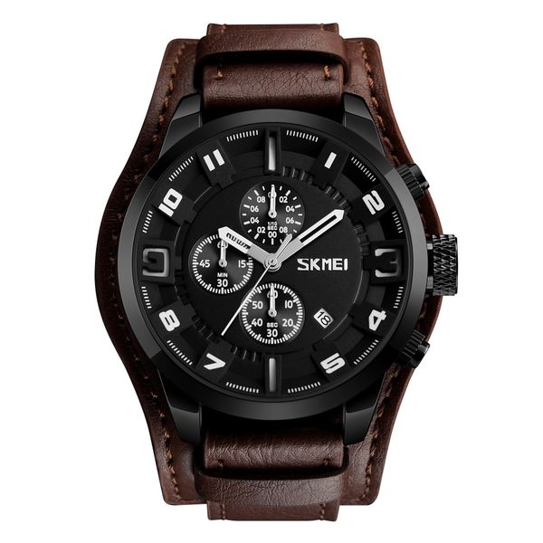 skmei quartz watch 3atm water-resistant men watches man genuine leather calenda satch wristwatch male relogio musculino, Slivery;brown
skmei quartz watch 3atm water-resistant men watches man genuine leather calenda satch wristwatch male relogio musculino, Slivery;brown