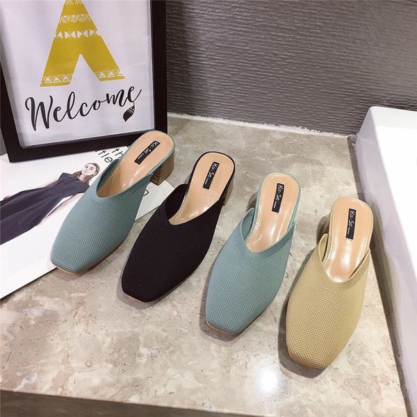 2020 new женщины solid colors shoest скольжение на толстом каблуке обувь дышащая вязаная квадратная голова мягкие мокасины тапочки, Black
2020 new женщины solid colors shoest скольжение на толстом каблуке обувь дышащая вязаная квадратная голова мягкие мокасины тапочки, Black