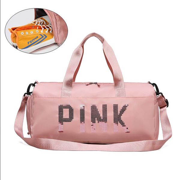2020 new pink sequins sport gym bag women shoe compartment waterproof for fitness training yoga bolsa sac de sport
2020 new pink sequins sport gym bag women shoe compartment waterproof for fitness training yoga bolsa sac de sport
