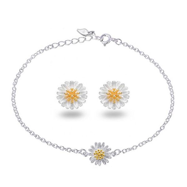 xiyanike 925 sterling silver 2019 romantic sweet daisy flower jewelry sets for women girls new gift bracelet earrings br+ea
xiyanike 925 sterling silver 2019 romantic sweet daisy flower jewelry sets for women girls new gift bracelet earrings br+ea