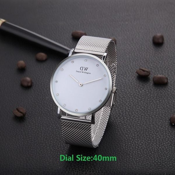 wholesale Luxury designer men watches 40mm Daniel wellington diamond watch luxury steel mesh watches montre dw clock Montres hommes orologio
wholesale Luxury designer men watches 40mm Daniel wellington diamond watch luxury steel mesh watches montre dw clock Montres hommes orologio