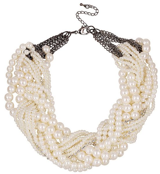 necklace for women multi rows cream pearl cross short necklace lady rhinestone design chockers free, White
necklace for women multi rows cream pearl cross short necklace lady rhinestone design chockers free, White