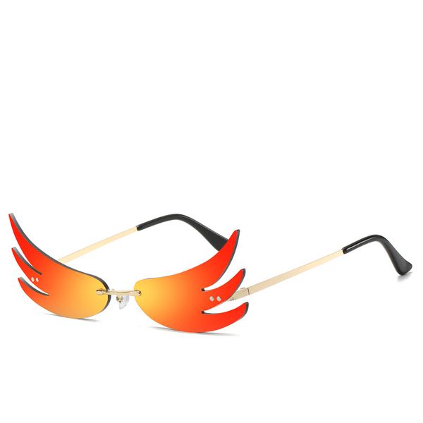2020 fire flame sunglasses women fashion rimless wave sun glasses eyewear luxury trending narrow slim sung lass streetwear, White;black
2020 fire flame sunglasses women fashion rimless wave sun glasses eyewear luxury trending narrow slim sung lass streetwear, White;black