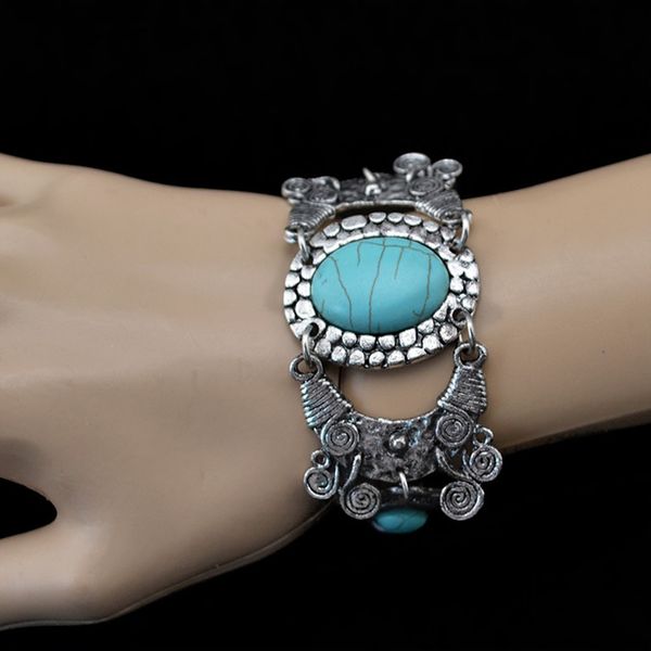 vintage bobo antique silver tribal turquoise chain charm cuff bracelet christmas birthday gift, Golden;silver
vintage bobo antique silver tribal turquoise chain charm cuff bracelet christmas birthday gift, Golden;silver