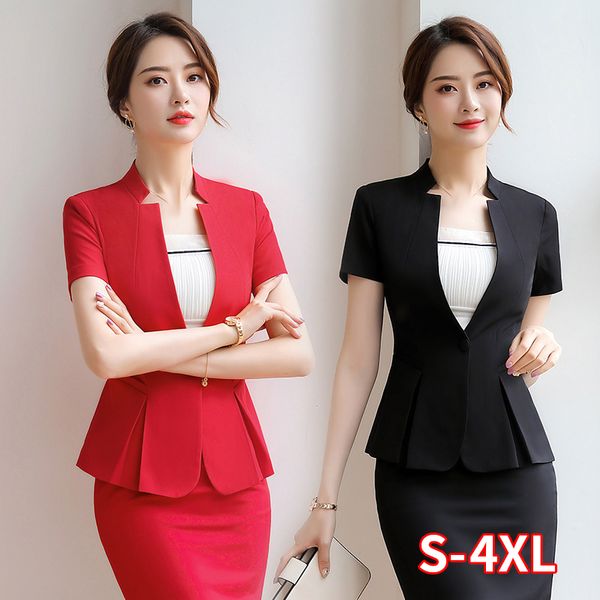 business wear women's summer pant suits short-sleeved stand collar suit women's formal interview office lady wear, White;black
business wear women's summer pant suits short-sleeved stand collar suit women's formal interview office lady wear, White;black