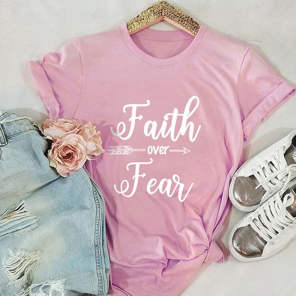 large size s-5xl tshirt new faith over fear letter t-shirt ladies 100% cotton o-neck short sleeve summer teecasual tshirt, White
large size s-5xl tshirt new faith over fear letter t-shirt ladies 100% cotton o-neck short sleeve summer teecasual tshirt, White