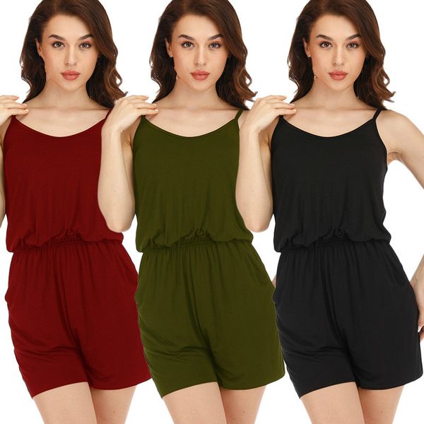 womens playsuit one piece summer short jumpsuit ladies loose bodysuit slip jumpsuit casual home wear spaghetti strap romper, Black;white
womens playsuit one piece summer short jumpsuit ladies loose bodysuit slip jumpsuit casual home wear spaghetti strap romper, Black;white