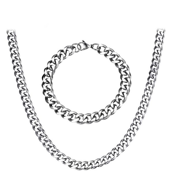 316 stainless steel bridal chain jewelry sets for women wedding jewelry necklaces bracelets set christmas gifts, Silver
316 stainless steel bridal chain jewelry sets for women wedding jewelry necklaces bracelets set christmas gifts, Silver