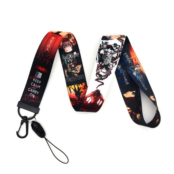30pcs / серия атака на titan талреп акварельный печать стропы телефон дело японский аниме ключ lanyard badge держатели брелок c236, Silver 
30pcs / серия атака на titan талреп акварельный печать стропы телефон дело японский аниме ключ lanyard badge держатели брелок c236, Silver