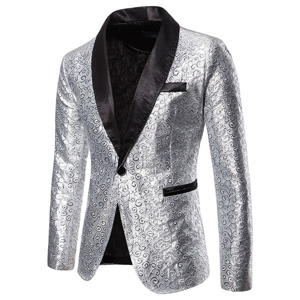 fashion jacquard bronzing print blazer jacket men shawl collar one button suit blazer men nightclub bar dj singers suit jacket, White;black
fashion jacquard bronzing print blazer jacket men shawl collar one button suit blazer men nightclub bar dj singers suit jacket, White;black
