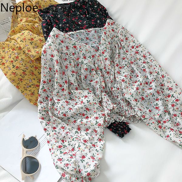 neploe floral women chiffon shirt lantern long sleeve v-neck korean blusas 2020 spring stretch slim waist short blouses 58470, White
neploe floral women chiffon shirt lantern long sleeve v-neck korean blusas 2020 spring stretch slim waist short blouses 58470, White
