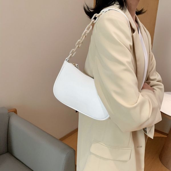 baguette shoulder bags for women 2020 new fashion solid simple chain small bag pu leather handbags purses summer soft bolsos
baguette shoulder bags for women 2020 new fashion solid simple chain small bag pu leather handbags purses summer soft bolsos