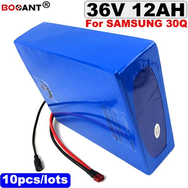 Image of Wholesale 10pcs/lot 10S 36v electric scooter lithium battery for Samsung 30Q 18650 cell 36v 12ah 250w E-bike battery +15A BMS