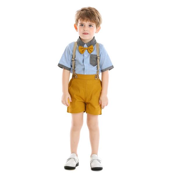 summer children boys outfits gentle baby boy clothing set short- sleeved shirts+suspenders pants suit kids clothes ropa, White
summer children boys outfits gentle baby boy clothing set short- sleeved shirts+suspenders pants suit kids clothes ropa, White