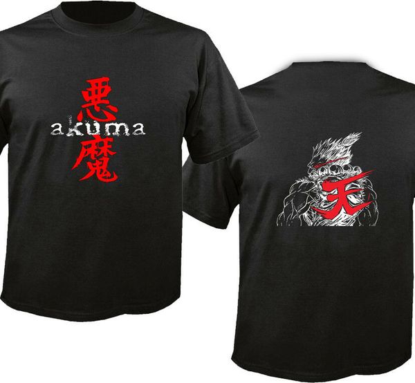 2019 funny akuma game logo black short sleeve cotton t shirt double side tee, White;black
2019 funny akuma game logo black short sleeve cotton t shirt double side tee, White;black